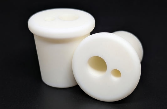 #7 Dual-Hole Silicone Carboy Bung & Stopper | Food-Grade Silicone for 5 Gallon Glass Carboys