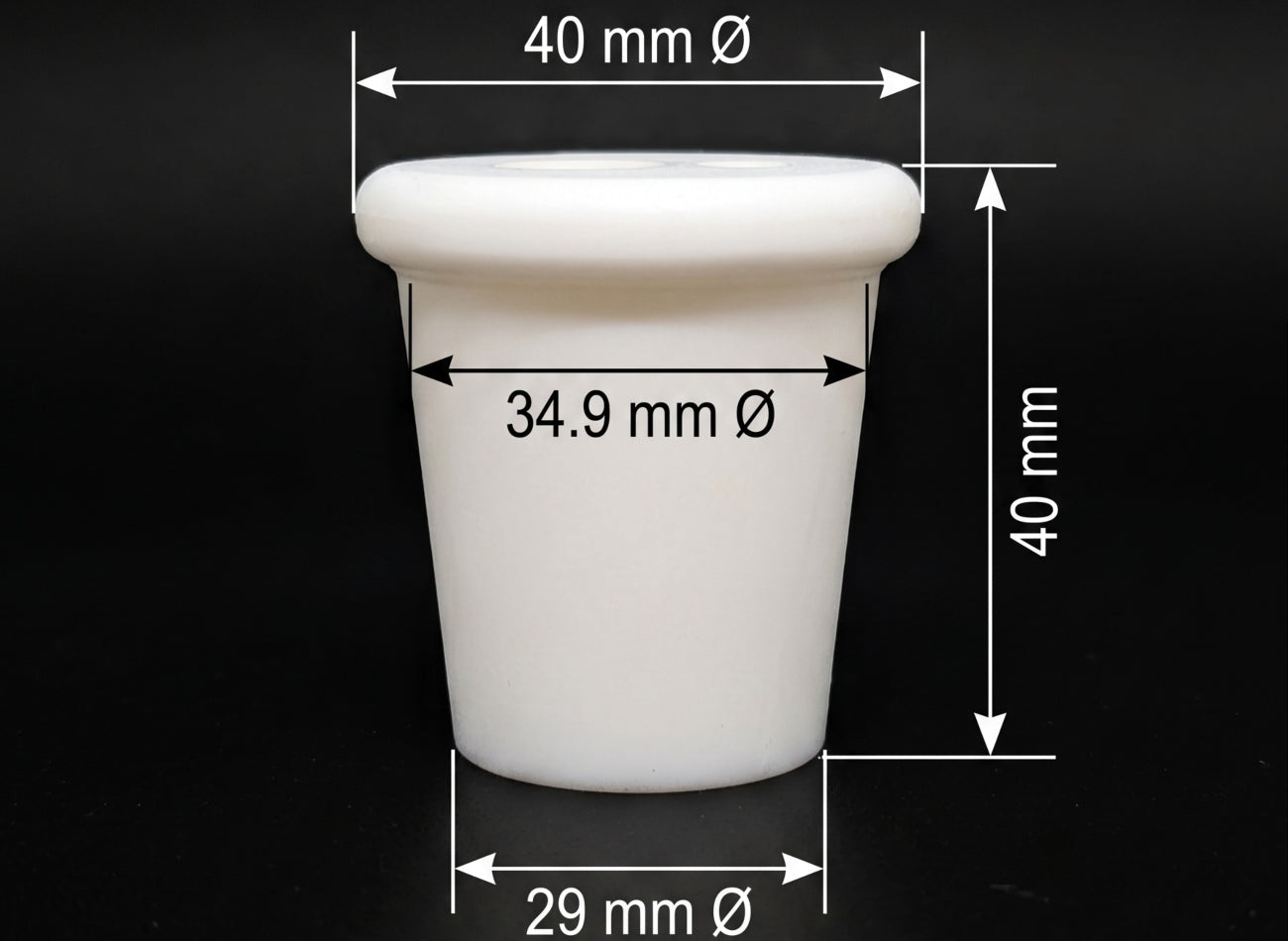 #7 Dual-Hole Silicone Carboy Bung & Stopper | Food-Grade Silicone for 5 Gallon Glass Carboys